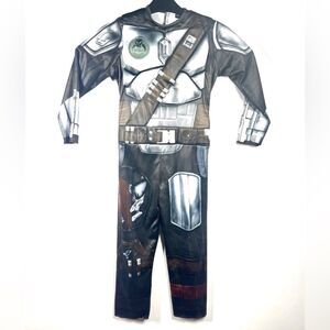 STAR WARS the Mandalorian Child One Piece Costume Pajamas Size Small 4-6 3-4 yrs